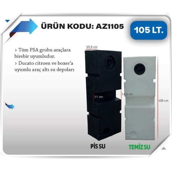 105 LT KARAVAN SU DEPOSU BEYAZ