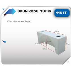 115 LT TAM TEKER KARAVAN SU DEPOSU BEYAZ