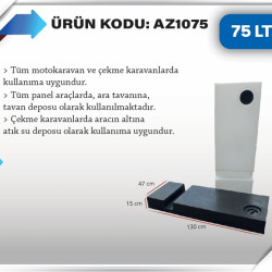 75 LT KARAVAN SU DEPOSU BEYAZ