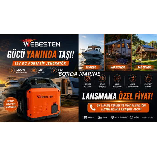 12V WEBESTEN DC PORTATİF AKÜ ŞARJ JENERATÖRÜ