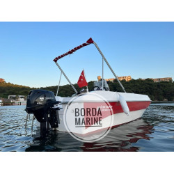 3 KOLLU ROLLBAR KATLANABİLİR TEKNE TENTESİ BORDO KUMAŞ